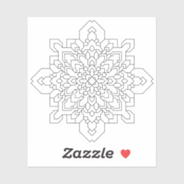 Geometrisches Mandala #4 Clear Aufkleber