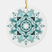 Geometrisches Mandala, Baum Keramik Ornament (Vorne)