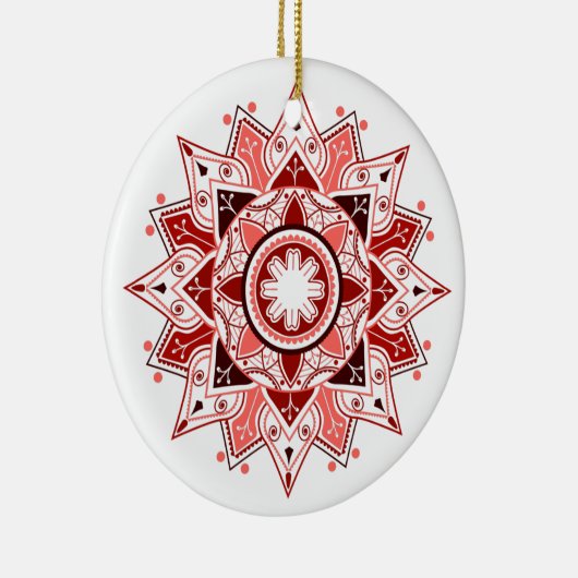 Geometrisches Mandala, Baum Keramik Ornament (Rechts)