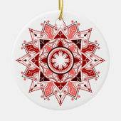 Geometrisches Mandala, Baum Keramik Ornament (Vorne)