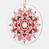Geometrisches Mandala, Baum Keramik Ornament (Links)