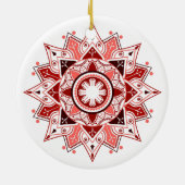 Geometrisches Mandala, Baum Keramik Ornament (Hinten)