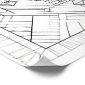 Geometrisches Mandala-Farbplakat für Erwachsene Poster (Ecke)