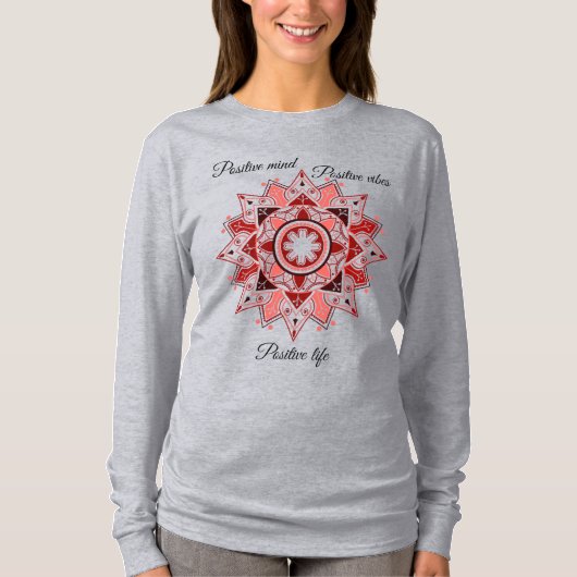 Geometrisches Mandala, inspirierend T-Shirt (Vorderseite)
