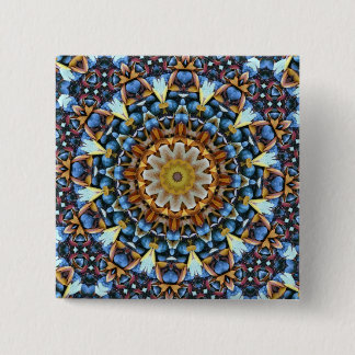 Geometrisches Mandala - Maßgeschneidert Button