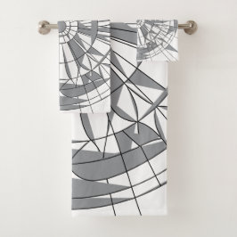 Geometrisches Mandala-Muster Badhandtuch Set