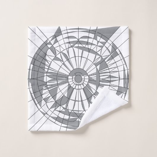 Geometrisches Mandala-Muster Badhandtuch Set (Waschlappen)