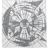 Geometrisches Mandala-Muster Duschvorhang (Vorderseite)
