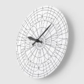 Geometrisches Mandala-Muster Große Wanduhr (Winkel)