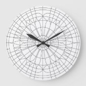 Geometrisches Mandala-Muster Große Wanduhr (Vorderseite)
