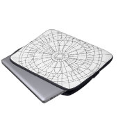 Geometrisches Mandala-Muster Laptopschutzhülle (Vorne Knopf)