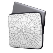 Geometrisches Mandala-Muster Laptopschutzhülle (Vorderseite Links)