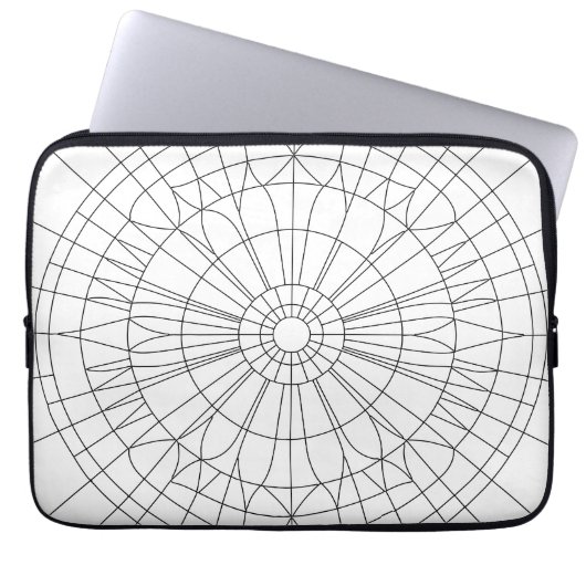 Geometrisches Mandala-Muster Laptopschutzhülle (Vorderseite)