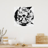 Geometrisches Mandala-Muster Poster (Küche)