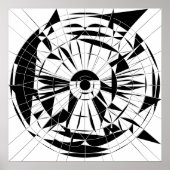 Geometrisches Mandala-Muster Poster (Vorne)