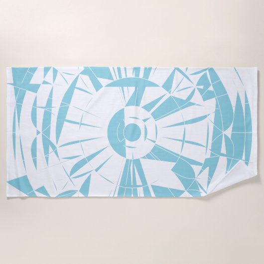 Geometrisches Mandala-Muster Strandtuch (Vorderseite)