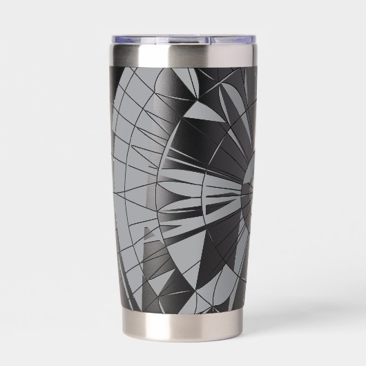 Geometrisches Mandala-Muster Thermobecher (Vorderseite)