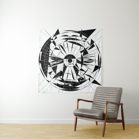 Geometrisches Mandala-Muster Wandteppich (Beispiel)