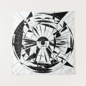 Geometrisches Mandala-Muster Wandteppich (Vorderseite)