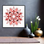 Geometrisches Mandala, mystical Poster