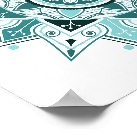 Geometrisches Mandala, mystisches Poster (Ecke)