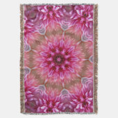 Geometrisches Mandala Pink-Blume-Muster-67545 Decke (Vorderseite Vertikal)