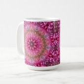 Geometrisches Mandala Pink-Blume-Muster-67545 Kaffeetasse (Vorderseite Links)