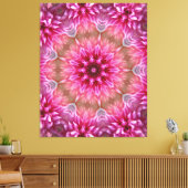 Geometrisches Mandala Pink-Blume-Muster-67545 Leinwanddruck (Insitu (Wohnzimmer))