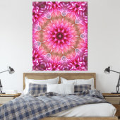Geometrisches Mandala Pink-Blume-Muster-67545 Leinwanddruck (Insitu (Schlafzimmer))