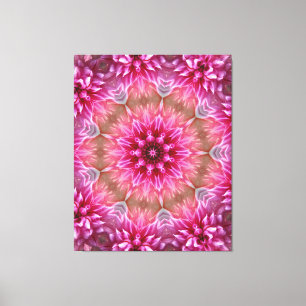 Geometrisches Mandala Pink-Blume-Muster-67545 Leinwanddruck