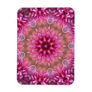 Geometrisches Mandala Pink-Blume-Muster-67545 Magnet