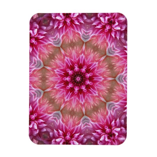 Geometrisches Mandala Pink-Blume-Muster-67545 Magnet (Vertikal)