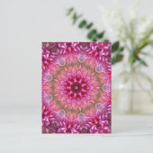 Geometrisches Mandala Pink-Blume-Muster-67545 Postkarte (Stehend Vorderseite)