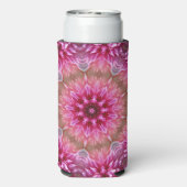 Geometrisches Mandala Pink-Blume-Muster-67545 Selters Dosenkühler (Seltzer Rückseite)