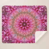 Geometrisches Mandala Pink-Blume-Muster-67545 Sherpadecke (Vorderseite (Horizontal))