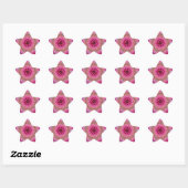 Geometrisches Mandala Pink-Blume-Muster-67545 Stern-Aufkleber (Blatt)
