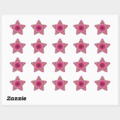 Geometrisches Mandala Pink-Blume-Muster-67545 Stern-Aufkleber (Blatt)