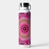 Geometrisches Mandala Pink-Blume-Muster-67545 Trinkflasche (Rückseite)