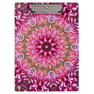 Geometrisches Mandala Rosa Blumenmuster-67545 Klemmbrett