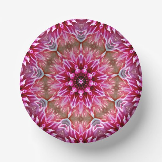 Geometrisches Mandala Rosa Blumenmuster-67545 Pappteller (Vorderseite)