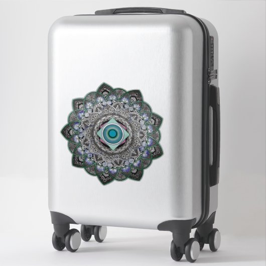 Geometrisches Mandala-transparentes Aufkleber (Koffer)