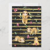 Geometrisches Marble | Tropical Sloth Baby Dusche (Rückseite)