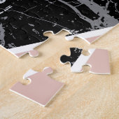 Geometrisches Marmor mit rosa Glitzer: Nahtlos Puzzle (Seite)