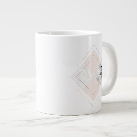 Geometrisches Marmordesign Jumbo-Tasse (Vorderseite Rechts)