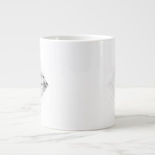 Geometrisches Marmordesign Jumbo-Tasse (Vorderseite)