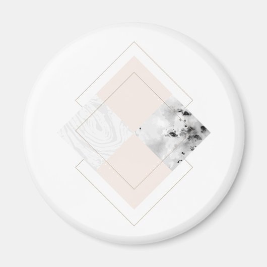 Geometrisches Marmordesign Magnet (Vorne)