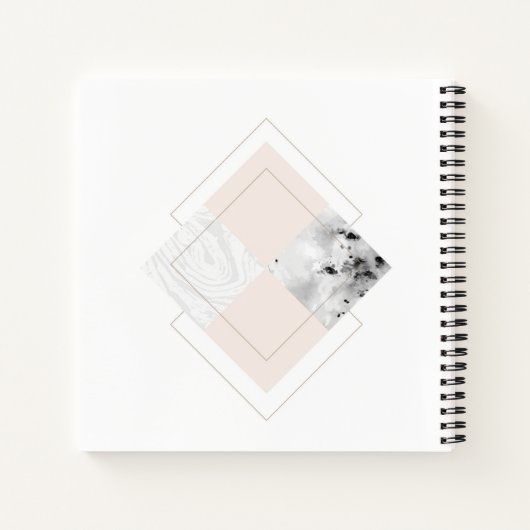 Geometrisches Marmordesign Notizblock (Rückseite)