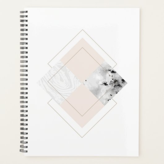 Geometrisches Marmordesign Planer (Vorderseite)