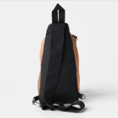 Geometrisches Maschenmuster für Peach-Gradienten M Crossbody Bag (Rückseite)