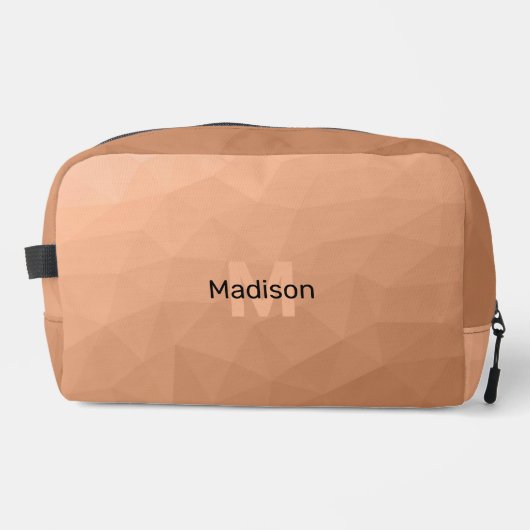 Geometrisches Maschenmuster für Peach-Gradienten M Waschbeutel (Vorderseite)